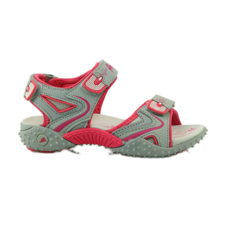 American Club Sandales avec empiècement en cuir américain 8580 multicolore gris American Club Sandales avec empiècement en cuir américain 8580 multicolore gris