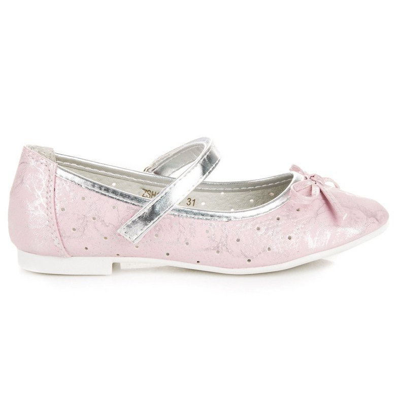 Ballerine élégante velcro vinceza rose