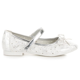 Ballerine élégante velcro vinceza blanc