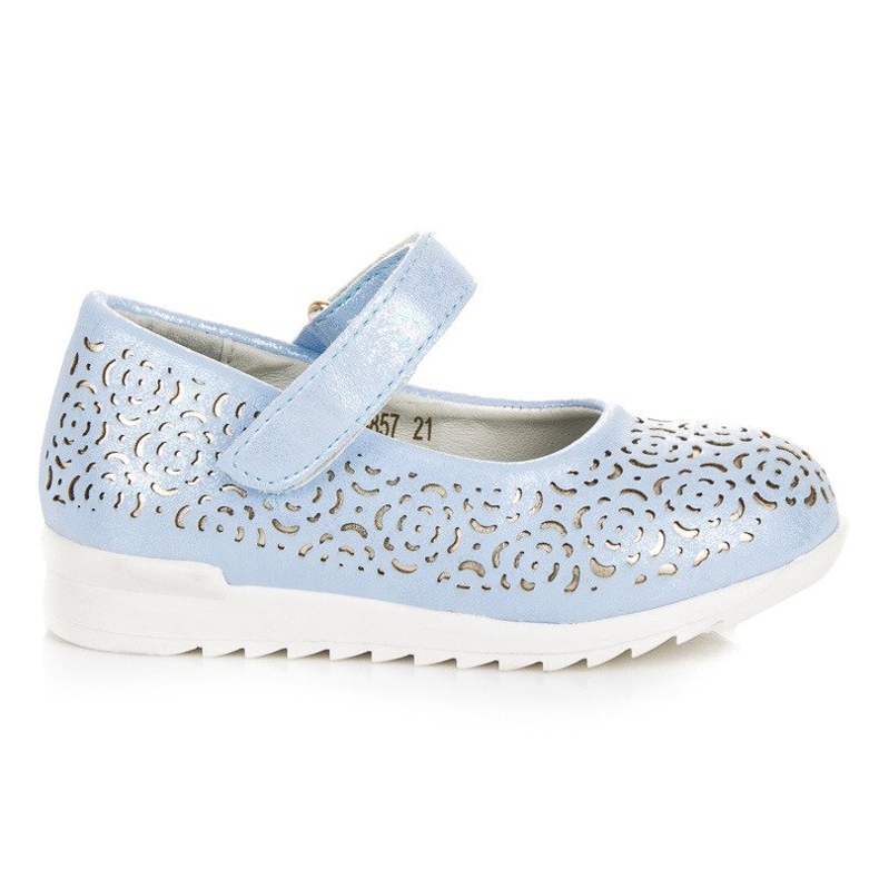 Ballerine Bleue Sur Velcro VINCEZA Ballerine Bleue Sur Velcro VINCEZA