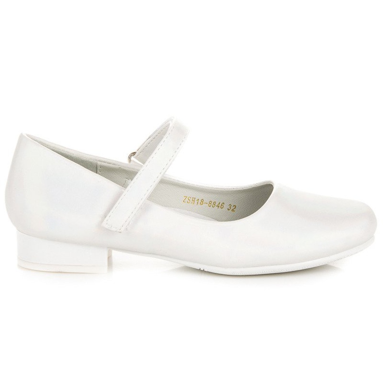 Ballerine avec velcro vinceza blanche
