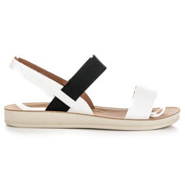 Sandales avec un caoutchouc vinceza blanc