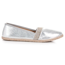 Espadrilles mckeylor argentées gris