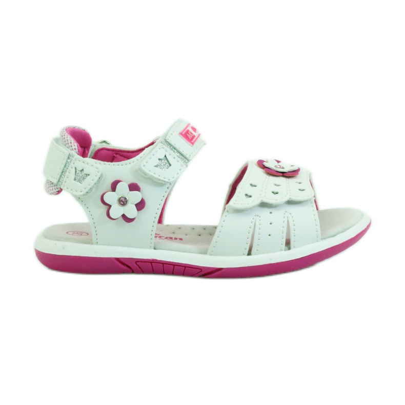 American Club Sandales pour enfants avec insert en cuir américain 93606 rose blanche American Club Sandales pour enfants avec insert en cuir américain 93606 rose blanche