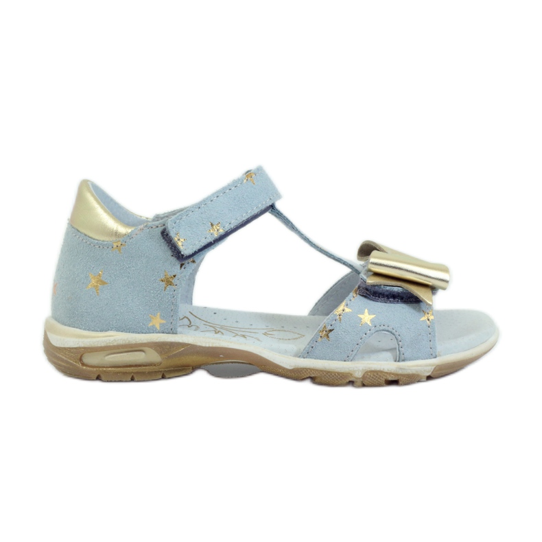 Sandales étoiles avec un noeud Ren But 3199 jaune bleu