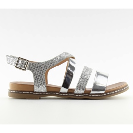Sandales femme argent J80-1 argent gris Sandales femme argent J80-1 argent gris