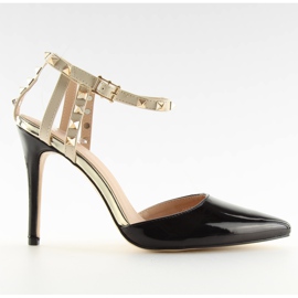 Escarpins à épingle à clous noirs At