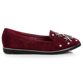 Fama Lords en daim avec des embellissements rouge