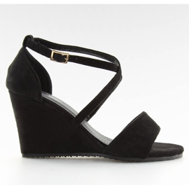 Sandales compensées noires 266-6 noir le noir
