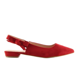 Ballerines talon ouvert rouge 100-879SA