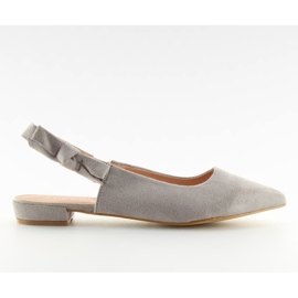 Ballerines grises à talon ouvert 100-879SA-1