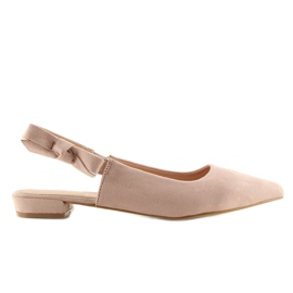 Ballerines talon ouvert rose 100-879SA