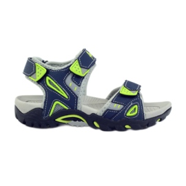 Sandales pour enfants bleu marine American Club 1713 vert