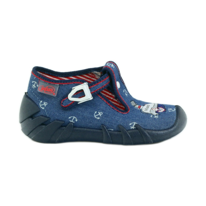 Befado chaussures pour enfants 110p311 pantoufles bleu marin