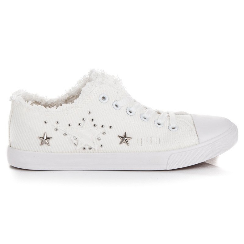 Baskets en tissu blanc blanche