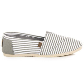 McKey Espadrilles rayées confortables gris