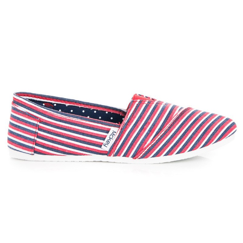 McKey Slipons rayés rouge
