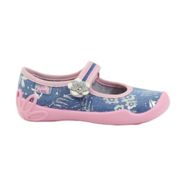 Befado chaussures pour enfants ballerines chaussons 114x280 rose gris bleu