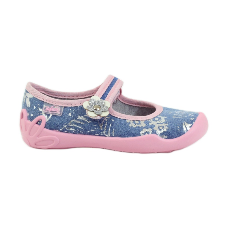 Befado chaussures pour enfants ballerines chaussons 114x280 rose gris bleu