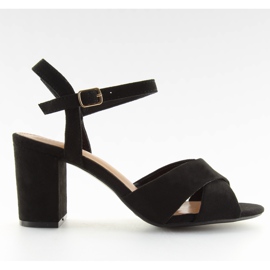 Sandales à talons larges noir 100