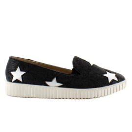 Baskets à étoiles FE454 Semelle haute noire le noir