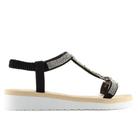Sandales noires pour femmes WSJ-49 noir le noir