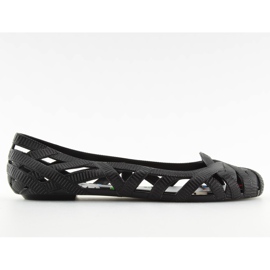 Ballerines meliski noires ajourées KM127 noir le noir