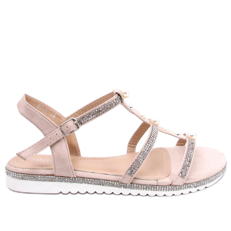 Sandales avec perles roses RC-33 Rose