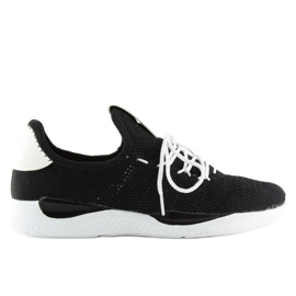 Chaussures de sport noires BK367 Noir blanche le noir