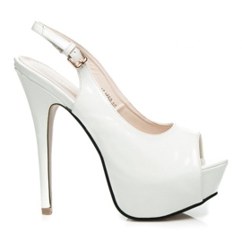 Comer Escarpins haute brillance blanc