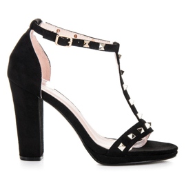 Seastar Sandales noires sur le poteau