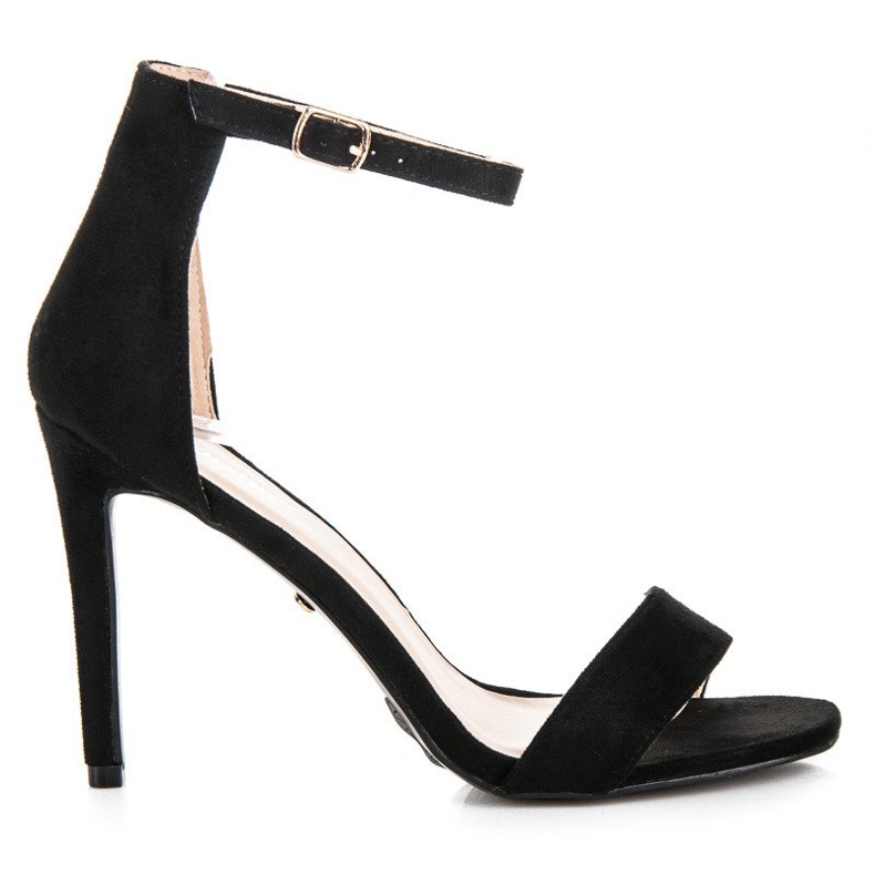 Seastar Sandales noires sur un talon haut le noir