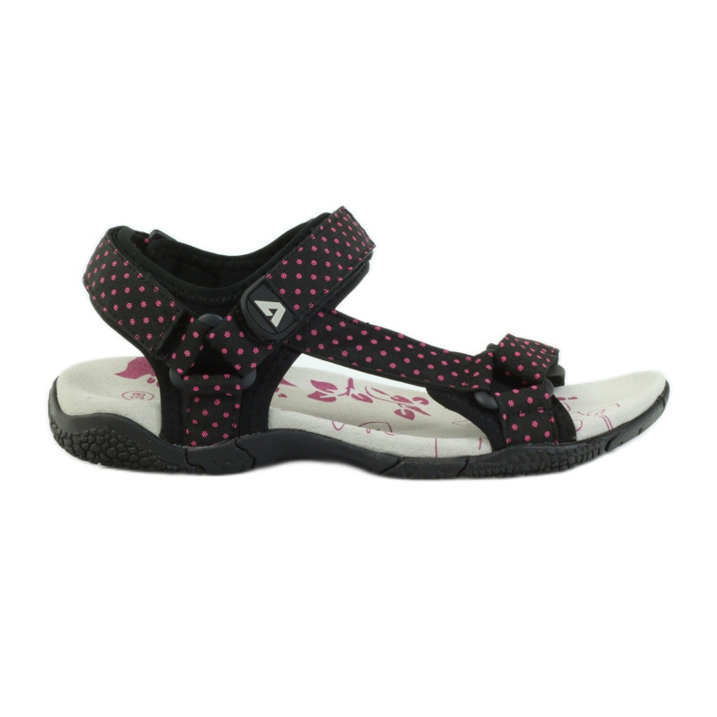 American Club Sandales avec empiècement en cuir américain 1717 rose le noir