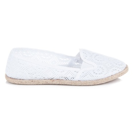 Mckeylor Slipons en dentelle blanche