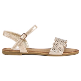 Comer Sandales plates fermées par une boucle jaune Comer Sandales plates fermées par une boucle jaune