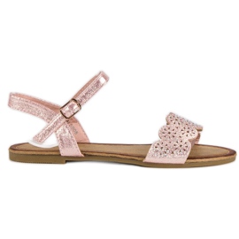 Comer Sandales plates fermées par une boucle rose