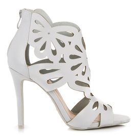 Sandales élégantes avec dessus vices gris Sandales élégantes avec dessus vices gris