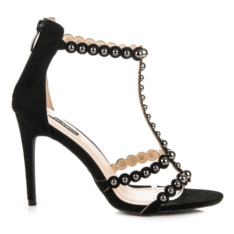 Vices élégants de sandales à talons hauts le noir