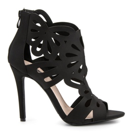 Sandales élégantes avec dessus vices noir