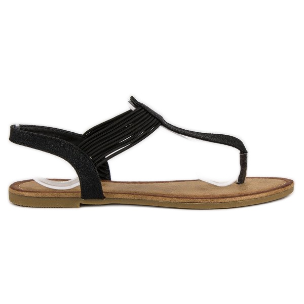 Comer Tongs avec bande élastique le noir