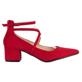 Escarpins en daim VICES rouge