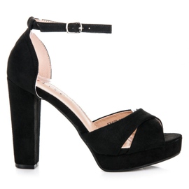 Seastar Sandales confortables à talons hauts noir