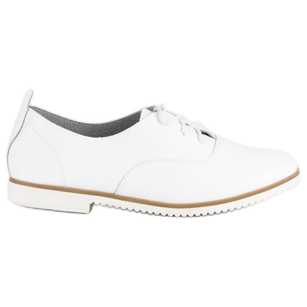 Chaussures en cuir blanc MAZARO blanche Chaussures en cuir blanc MAZARO blanche
