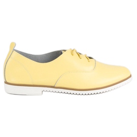 Chaussures mazaro en cuir jaune