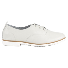 Chaussures en cuir gris MAZARO Chaussures en cuir gris MAZARO