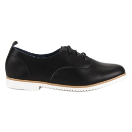 Chaussures mazaro en cuir noir le noir