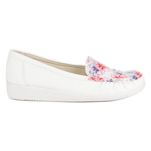 Tullo Mocassins Blancs à Fleurs blanche Tullo Mocassins Blancs à Fleurs blanche