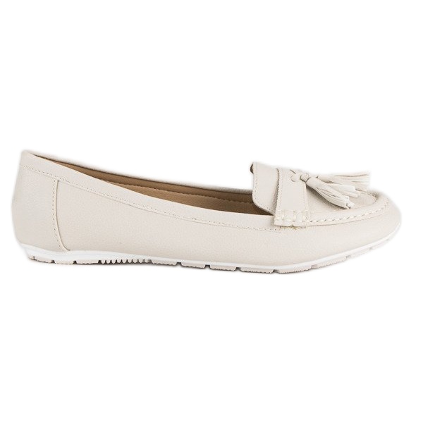 Tullo Mocassins beiges à franges Tullo Mocassins beiges à franges