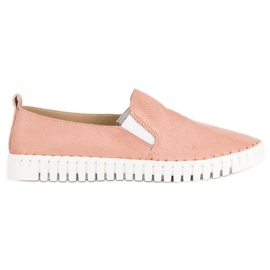 Tullo Slipons en daim roses