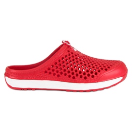 Hasby Babouches rouges ajourées